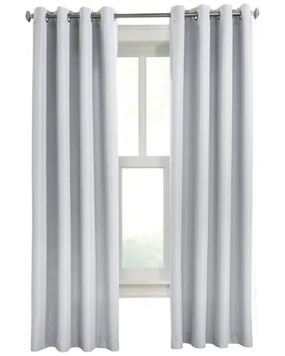 Habitat Margaret Richly Textured Woven Grommet Curtain Panel In Gray