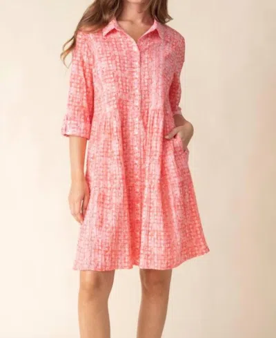 Habitat Crinkle Cotton Miami Lanai Dress In Papaya In Pink