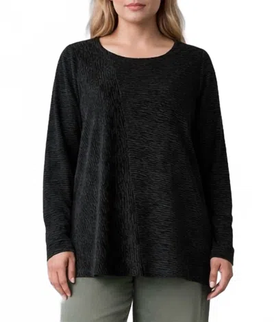 Habitat Mixed Direction Velvet Top In Black