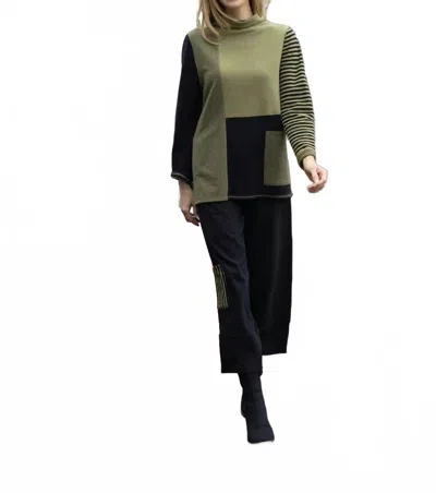 Habitat Mixed Stripe Arty Studio Pant In Black