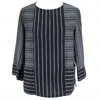 Habitat Mixed Up Stripe Linen Pullover In Black In Black