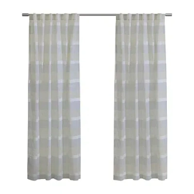 Habitat Nathan Back Tab Light-filtering Single Curtain Panel In Blue