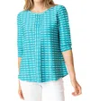 Habitat Newport Knit Bellevue Top In Turquoise