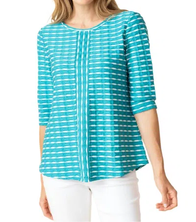 Habitat Newport Knit Bellevue Top In Turquoise In Blue