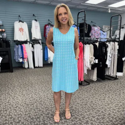 Habitat Newport Knit Tank Dress In Blue