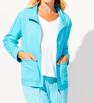 Habitat Ocean Front Terry Everyday Jacket In Maui In Blue