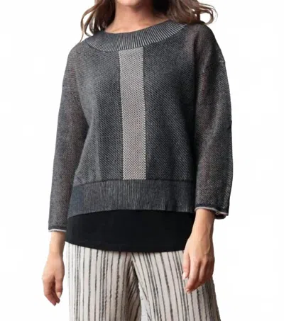 Habitat Olivia Spring Sweater Topper In Black & Gray