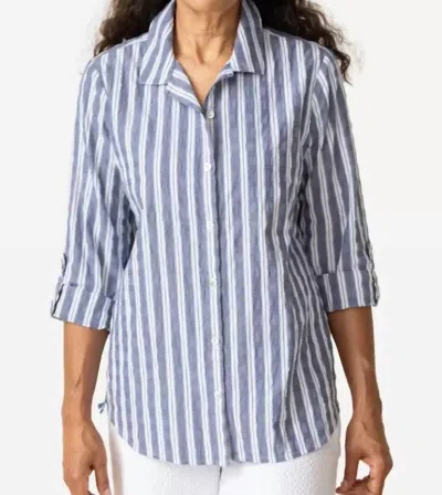 Habitat Palm Beach Strap Ribbon Trim Tunic In Indigo In Blue