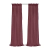 Habitat Paloma Back Tab Sheer Single Curtain Panel In Red