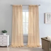 Habitat Paloma Rod Pocket Back Tab Sheer Single Curtain Panel In Orange