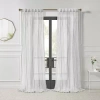 Habitat Paloma Rod Pocket Back Tab Sheer Single Curtain Panel In White