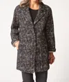 Habitat Paris Car Coat In Black Multi In Multi