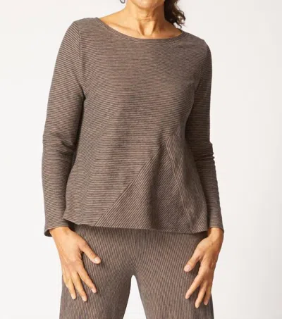 Habitat Pasadena Stripe Huntington Top - Plus In Truffle In Multi