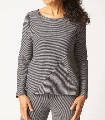 Habitat Pasadena Stripe Huntington Top In Black In Gray