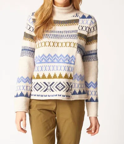 Habitat Pattern Sweater In Dove In Multi