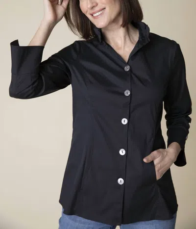 Habitat Perfect Travel Sculpted Collar Shirt - Plus In Black