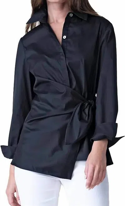 Habitat Perfect Travel Side Tie Shirt In Black In Multi