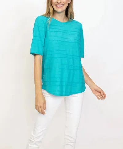 Habitat Pleat Texture Easy Tee In Lake In Blue