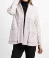 Habitat Pleated Fleece Shawl Collar Jacket In Winter White In White