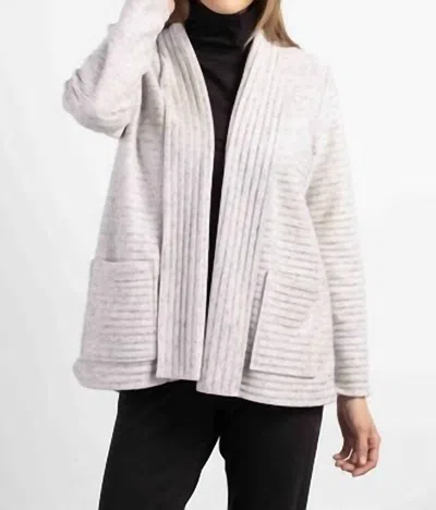 Habitat Pleated Fleece Shawl Collar Jacket In Winter White