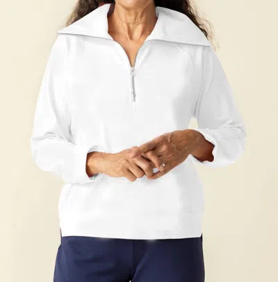 Habitat Quarter Zip Sweater In White
