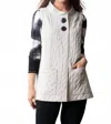 Habitat Quilted Long Vest In White In White