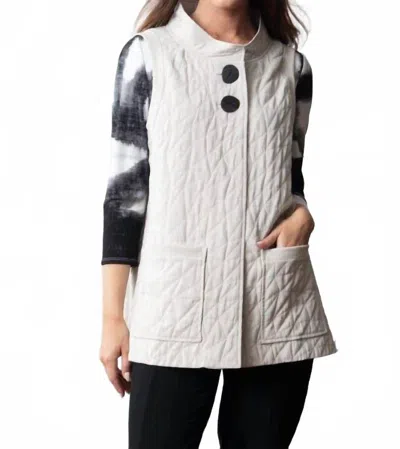 Habitat Quilted Long Vest In White