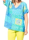 Habitat Regatta Paisley V-neck Top In Riviera