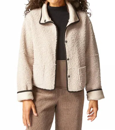 Habitat Reversible Sherpa Faux Suede Jacket In Dove In Neutral
