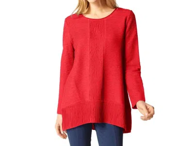 Habitat Ripple Effect Autumn Tunic In Ruby In Red