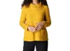 Habitat Ripple Effect Cowl Neck Pocket Top In Honey In Gold