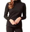 Habitat Ruched Turtleneck Top In Black