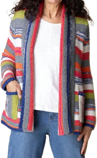 Habitat Rustic Stripe Cardigan In Multi Stripe
