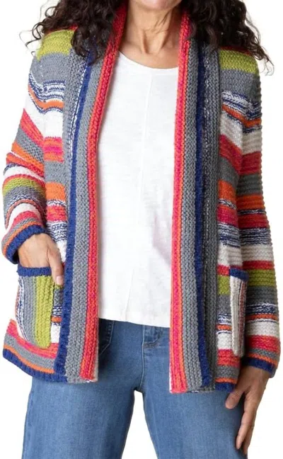 Habitat Rustic Stripes Cardigan In Multi Stripe
