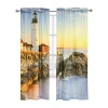 Habitat Scenic Lighthouse Rod Pocket Light-filtering Set Of 2 Curtain Panel In Multi