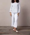 HABITAT SEASIDE HOLIDAY DOUBLE COTTON EASY PANT IN WHITE