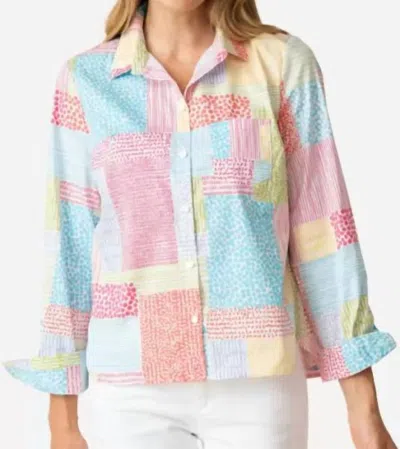 Habitat Shaped Shirt - Patchwork Multi In Multi Stripe