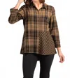 Habitat Shaped Shirt Plaid In Fawn In Brown