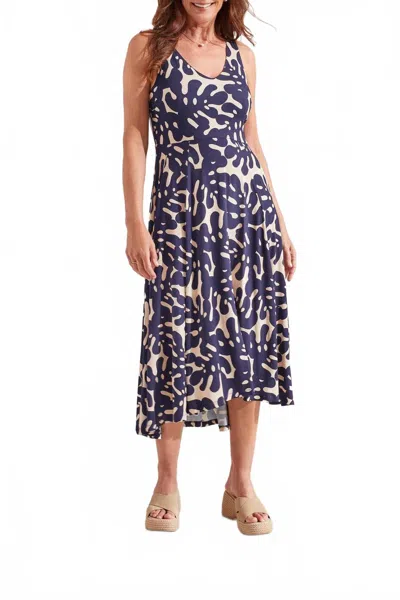 Habitat Sleeveless High Low Dress In Jet Blue In Multi