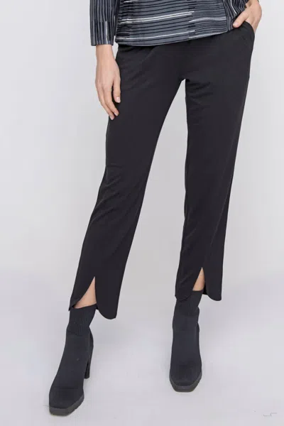 Habitat Slim Split Hem Pant In Black
