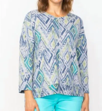 Habitat Soft Fleece Boxy Crew Top In Cornflower In Blue