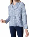 Habitat Space Dyed Cowl Neck Sweater In Sapphire In Blue