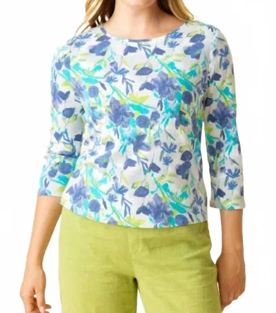 Habitat Spring Floral Everyday Tee In Indigo In Multi