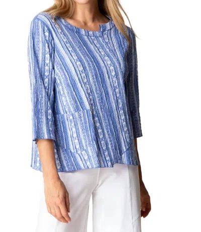 Habitat St. Tropez Stripe Top In Indigo In Blue