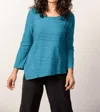Habitat Steady Stream Lantern Sleeve Pullover In Teal