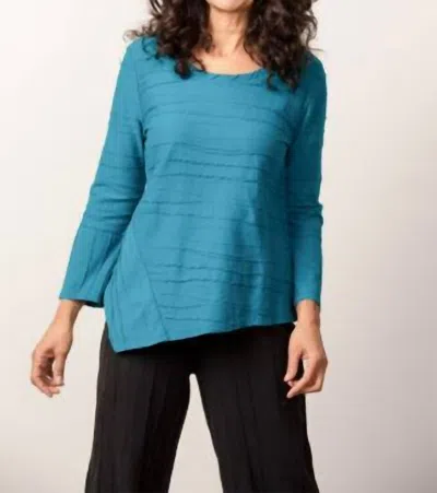 Habitat Steady Stream Lantern Sleeve Pullover In Teal In Blue