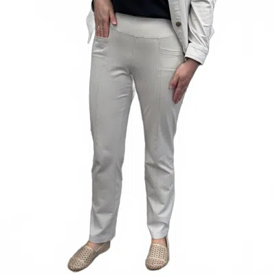 Habitat Stonewash City Knit Seamed Pocket Straight Leg Pants In Dove In Gray