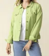 Habitat Stonewash Cotton Knit Jacket In Leaf