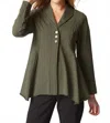 Habitat Stonewash Cotton Swing Back Jacket In Forest In Green
