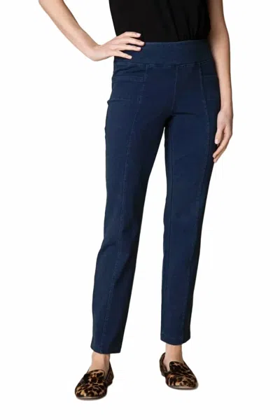 Habitat Stonewash Knit Straight Pant In Denim In Blue
